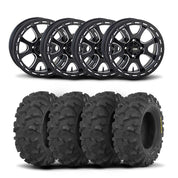 ITP Tsunami 15" Matte Black Wheels And Blackwater Evolution Tires [32x10-15]