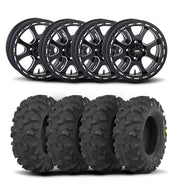 ITP Tsunami 15" Matte Black Wheels And Blackwater Evolution Tires [32x10-15]