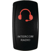 DragonFire Racing Laser-Etched Dual LED Switch - Intercom Radio On/Off - Red - 04-0127