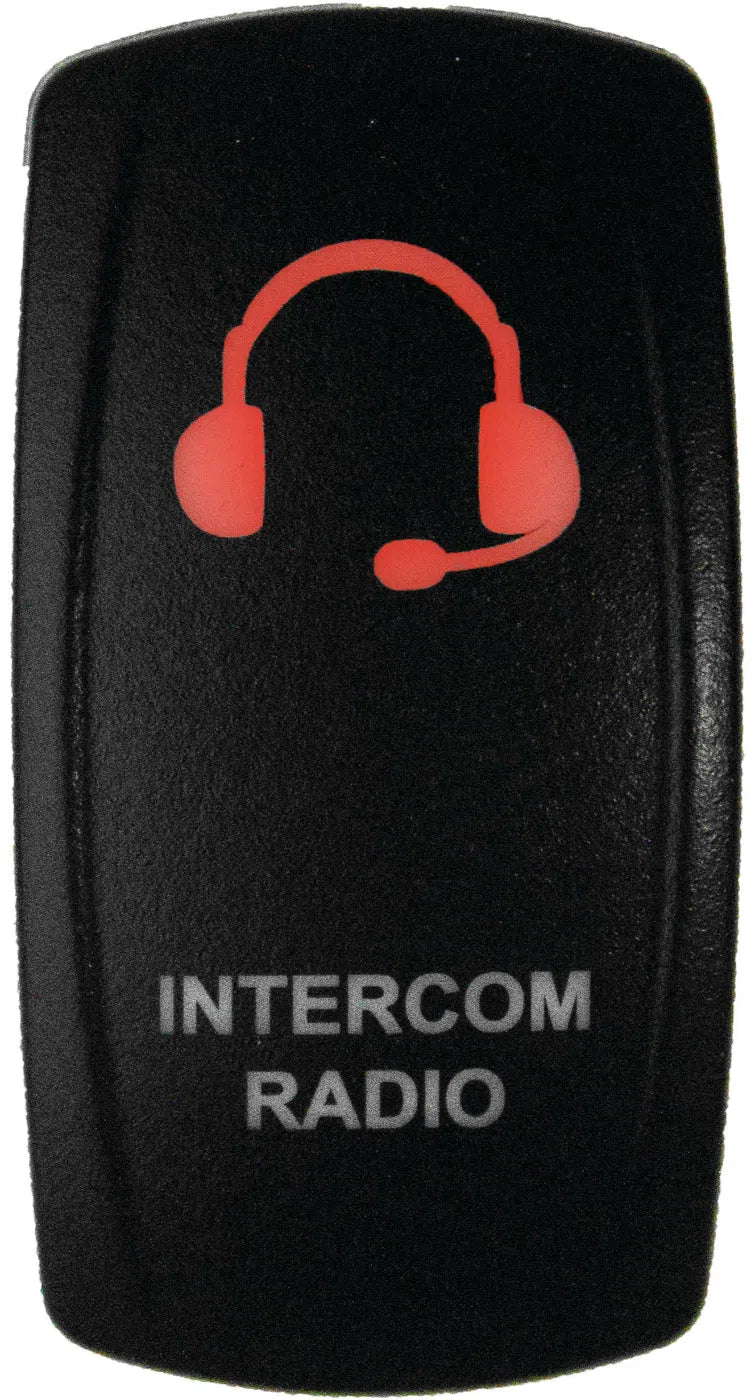 DragonFire Racing Laser-Etched Dual LED Switch - Intercom Radio On/Off - Red - 04-0127