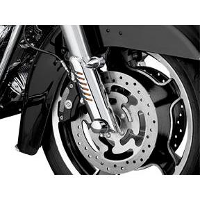 Harley FLHRS Custom 2004-2007Fork Leg Deflector Shields Lower Chrome by Kuryakyn