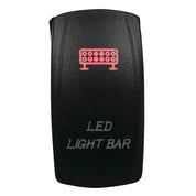 DragonFire Racing Laser-Etched Dual LED Switch - LED light bar on/off - Red - 04-0063