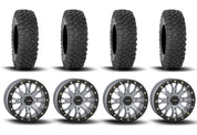 System 3 SB-4 Beadlock Cement Grey 15" Wheels And XC450 Tires [35x10R-15]