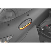 New Rage Cycles Mirror Block Off LED Replacement Turn Signal Black - GSXR-MBO