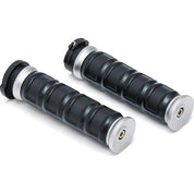 Kuryakyn Dillinger Grips for V-Twin Dual Cable Silver