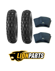 Bridgestone 4.00-10 Trail Wing Tires With Kenda Tubes For Honda CT70 1970-1982