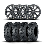 ITP Velocity Inertia 15" Matte Black Wheels And Versa Cross XTR Tires [33x10-15]