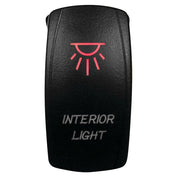 DragonFire Racing Laser-Etched Dual LED Switch - Interior light on/off - Red - 04-0055