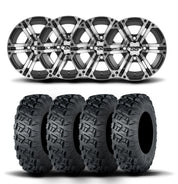 ITP SS212 14" Machined Black Wheels And Versa Cross XTR Tires [28x10-14]