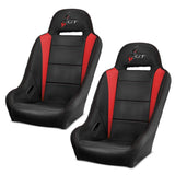 DragonFire Racing HighBack RT Seats for RZR models - Black/Red - Pair - 15-1155