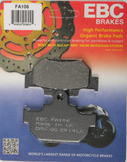 EBC 1 Pair Premium SFA Organic OE Replacement Brake Pads MPN FA106