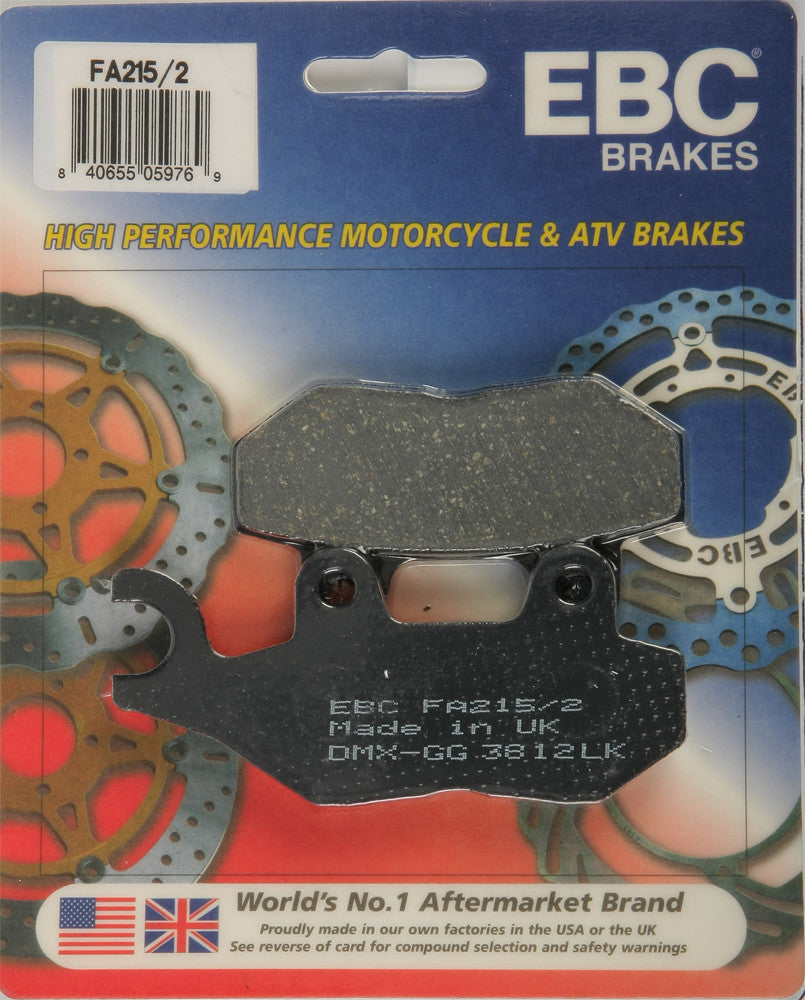 EBC 1 Pair FA Series Organic Replacement Brake Pads MPN FA215/2