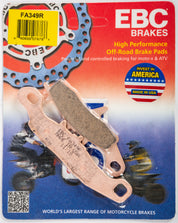 EBC 1 Pair Sintered R Series Heavy-Duty Brake Pads MPN FA349R