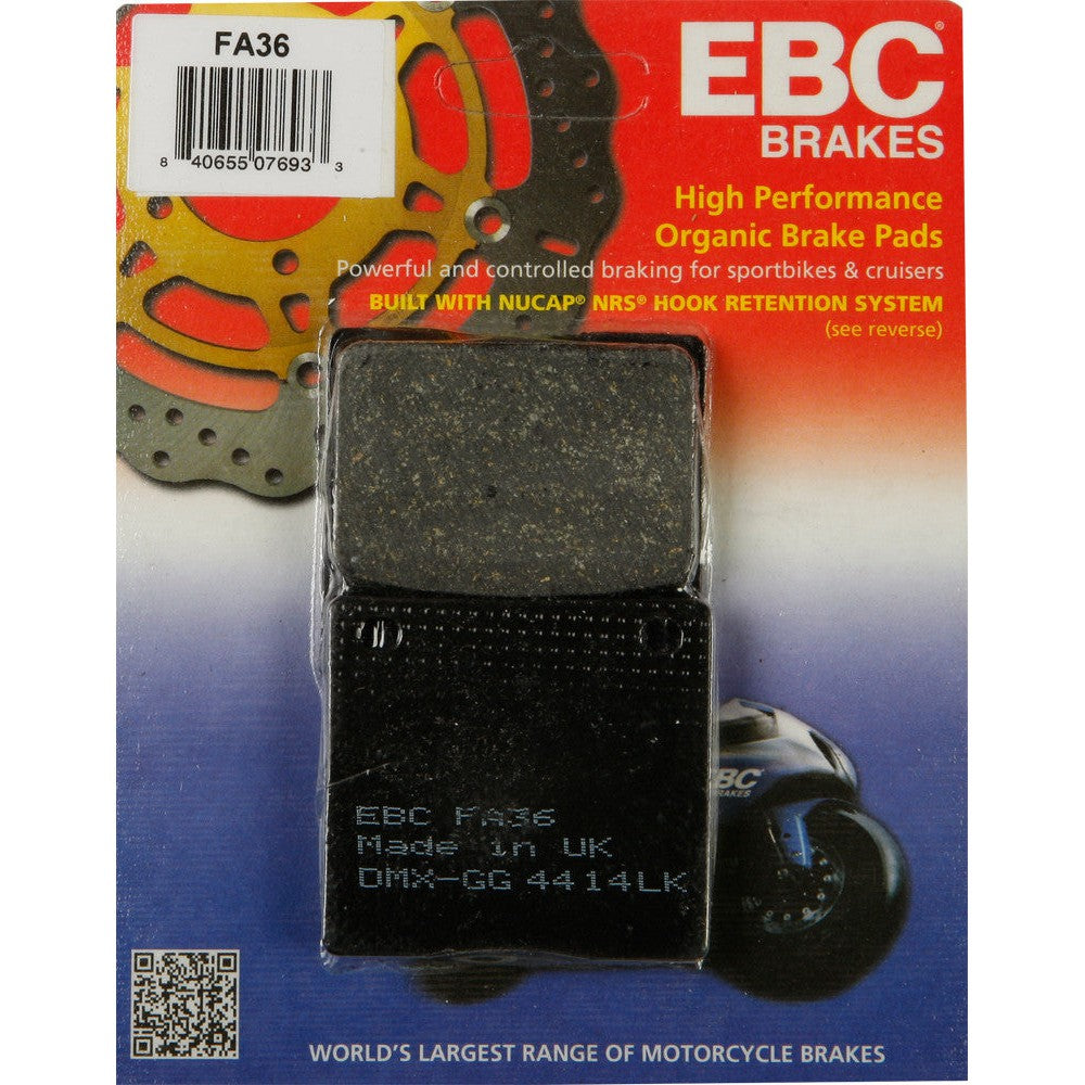 EBC 1 Pair FA-SFA-TT-X Premium Organic Replacement Brake Pads MPN FA36