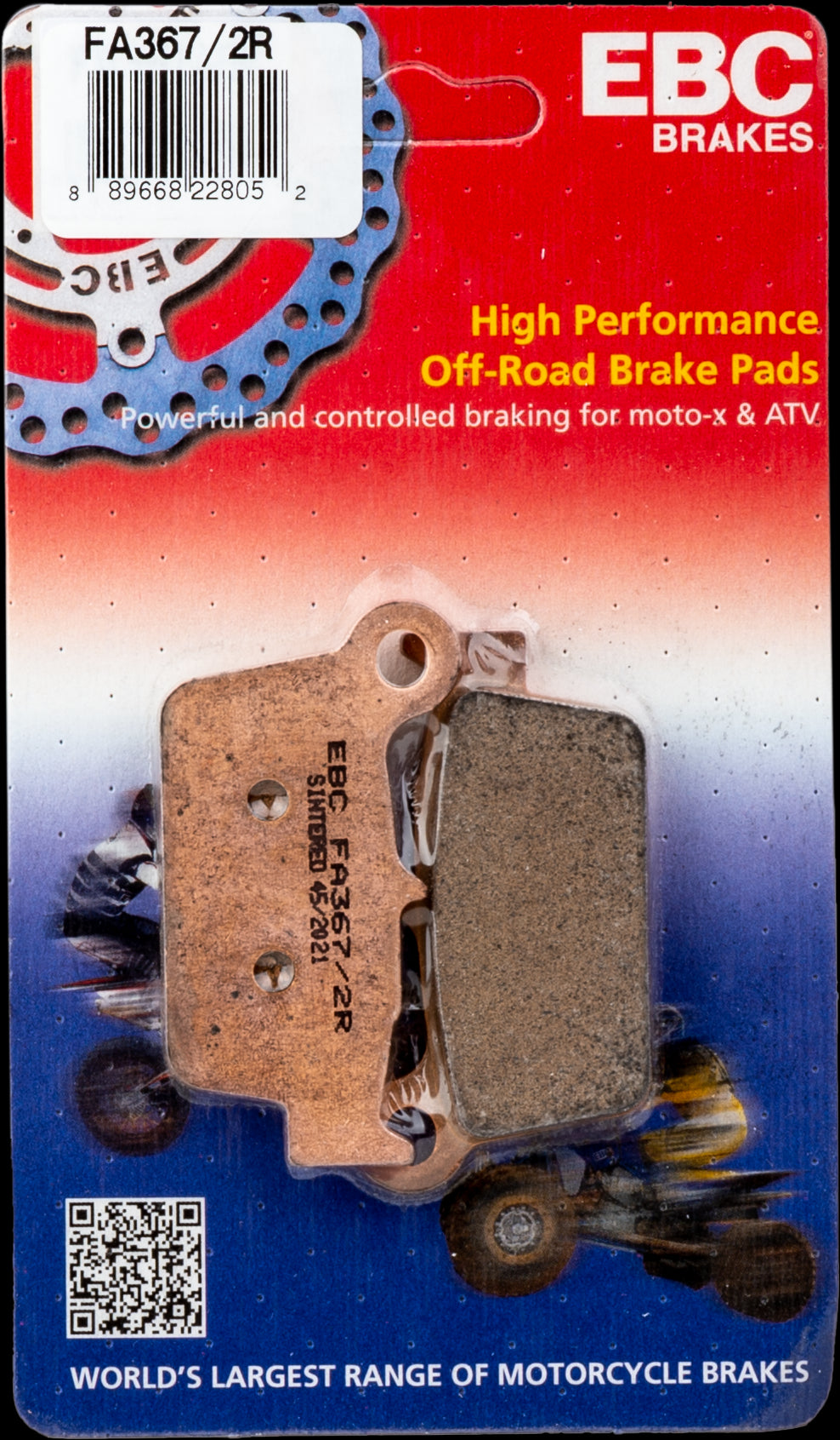 EBC 1 Pair Sintered HH Race Formula Brake Pads MPN FA367/2R