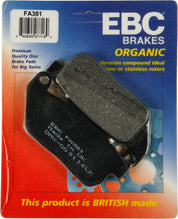 EBC 1 Pair Premium SFA Organic OE Replacement Brake Pads MPN FA381