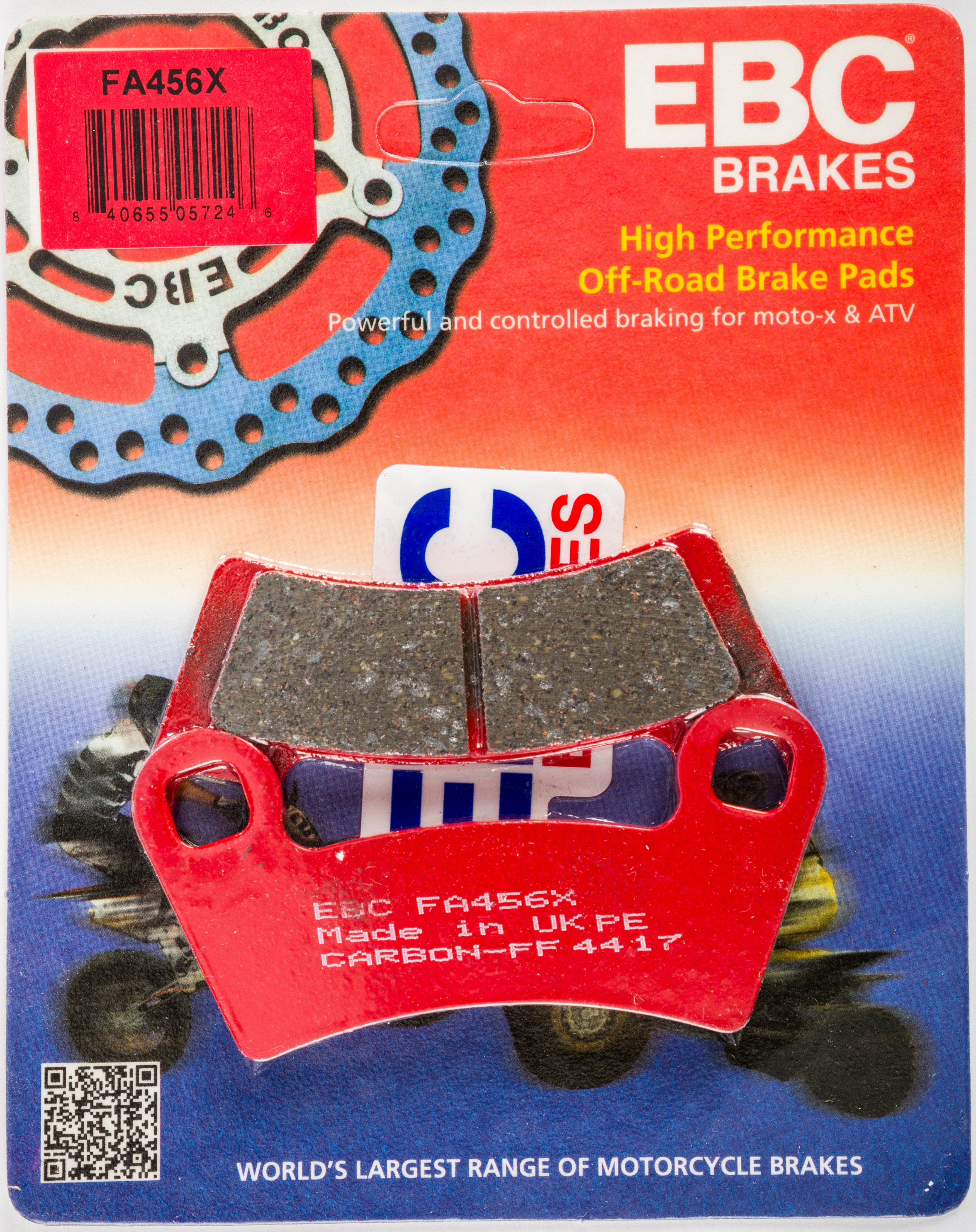 EBC 1 Pair Performance X-Series Carbon Brake Pads MPN FA456X