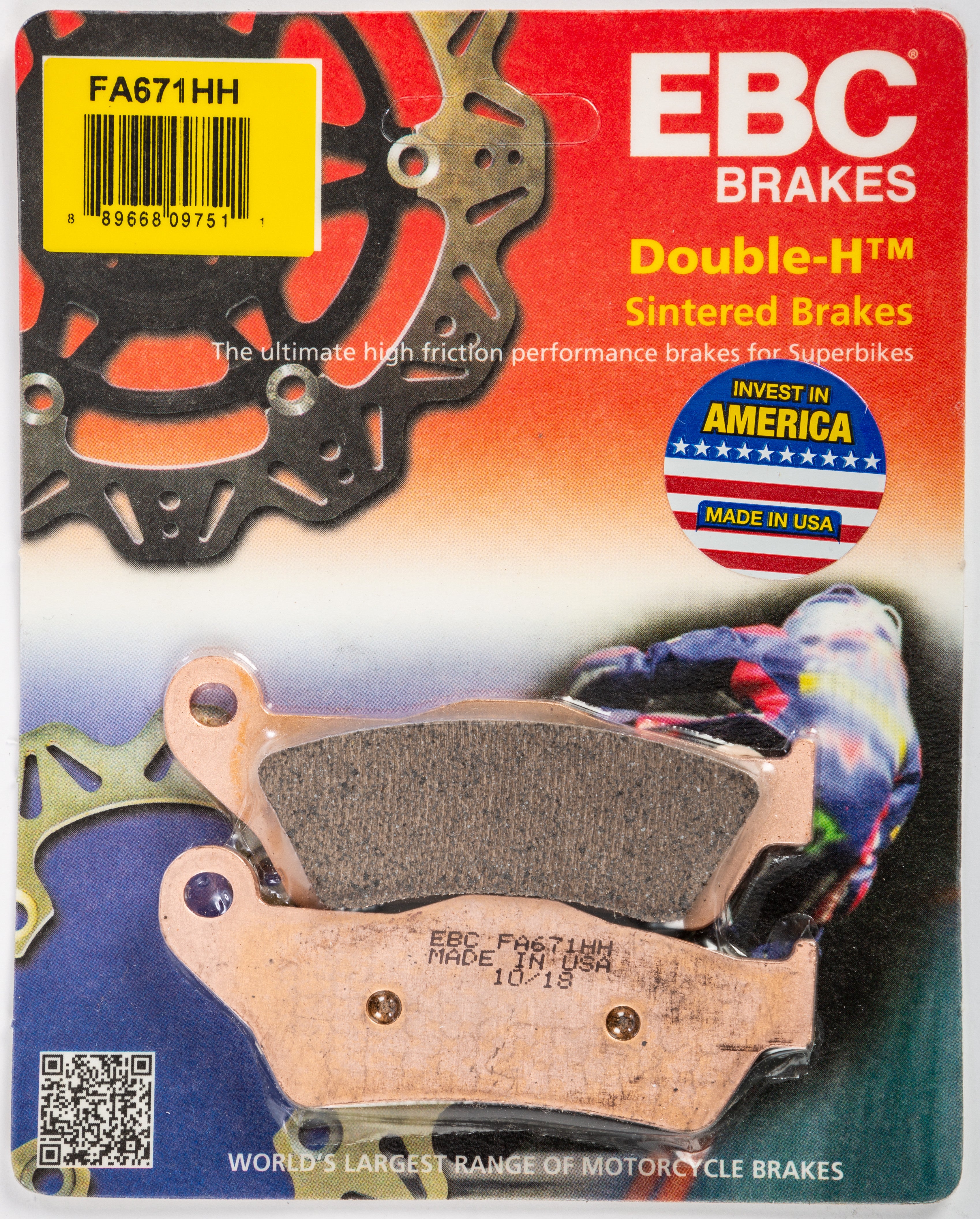 EBC 1 Pair Sintered HH Race Formula Brake Pads MPN FA671HH