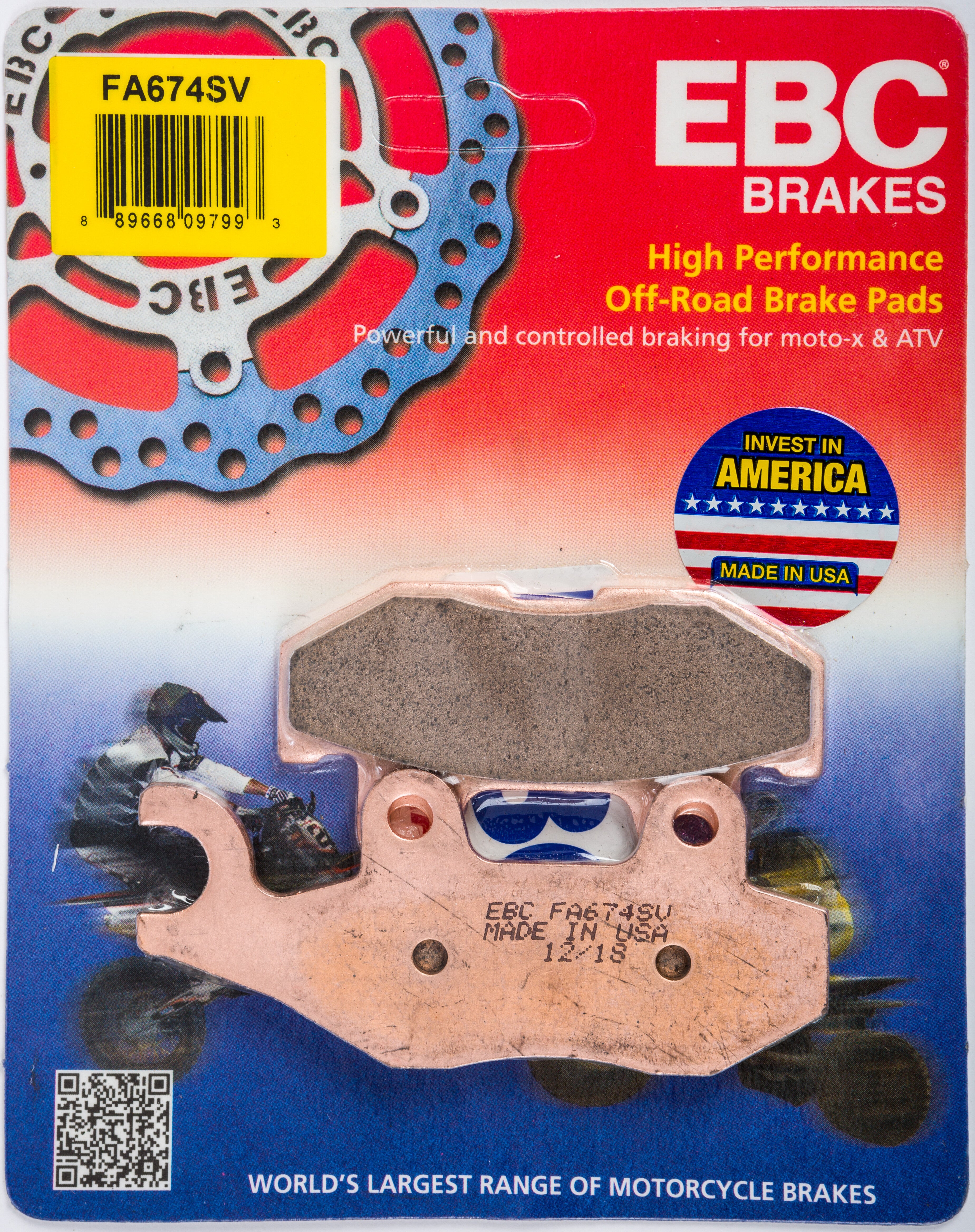 EBC 1 Pair SV Series Severe Duty Brake Pads MPN FA674SV