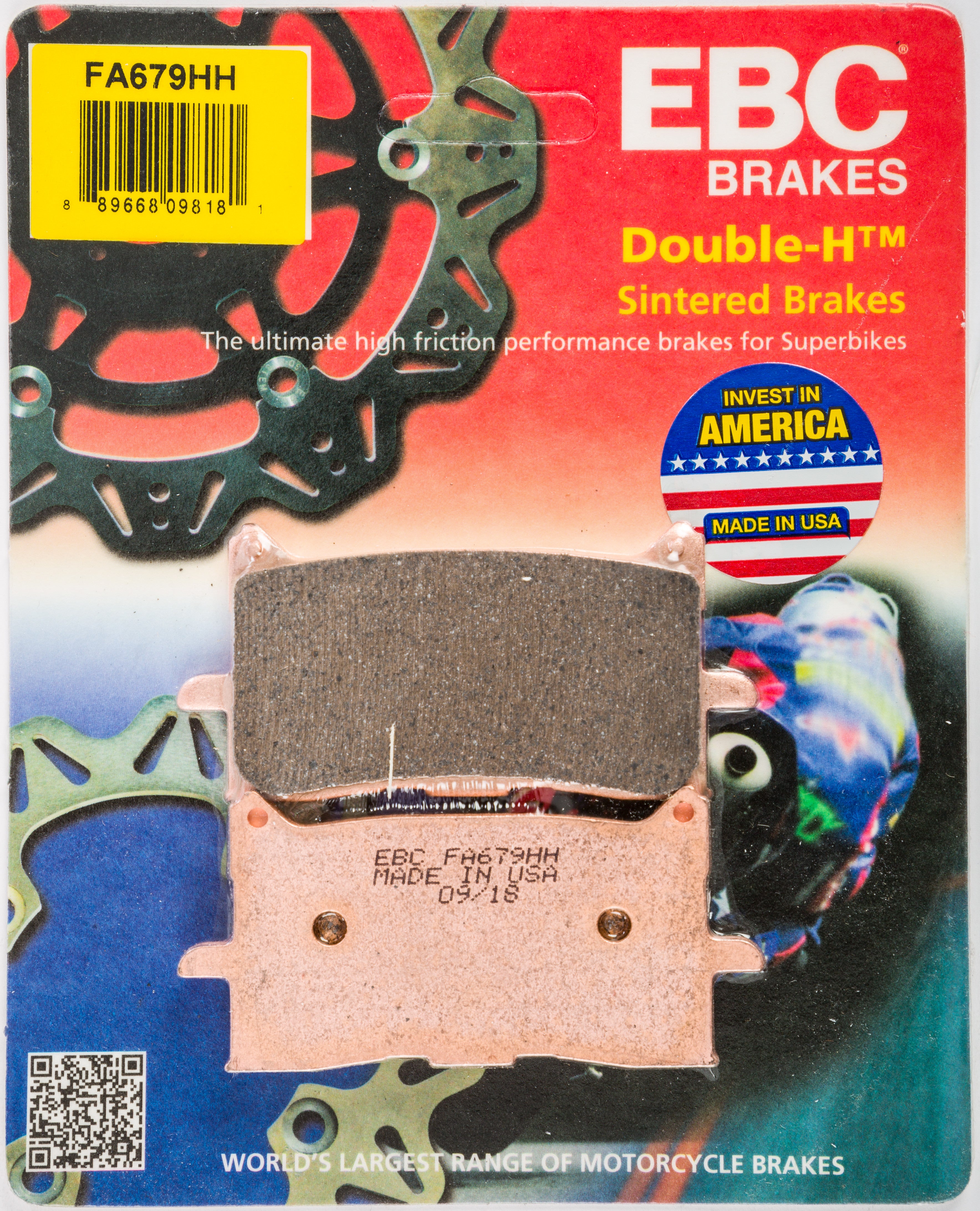 EBC 1 Pair Sintered HH Race Formula Brake Pads MPN FA679HH