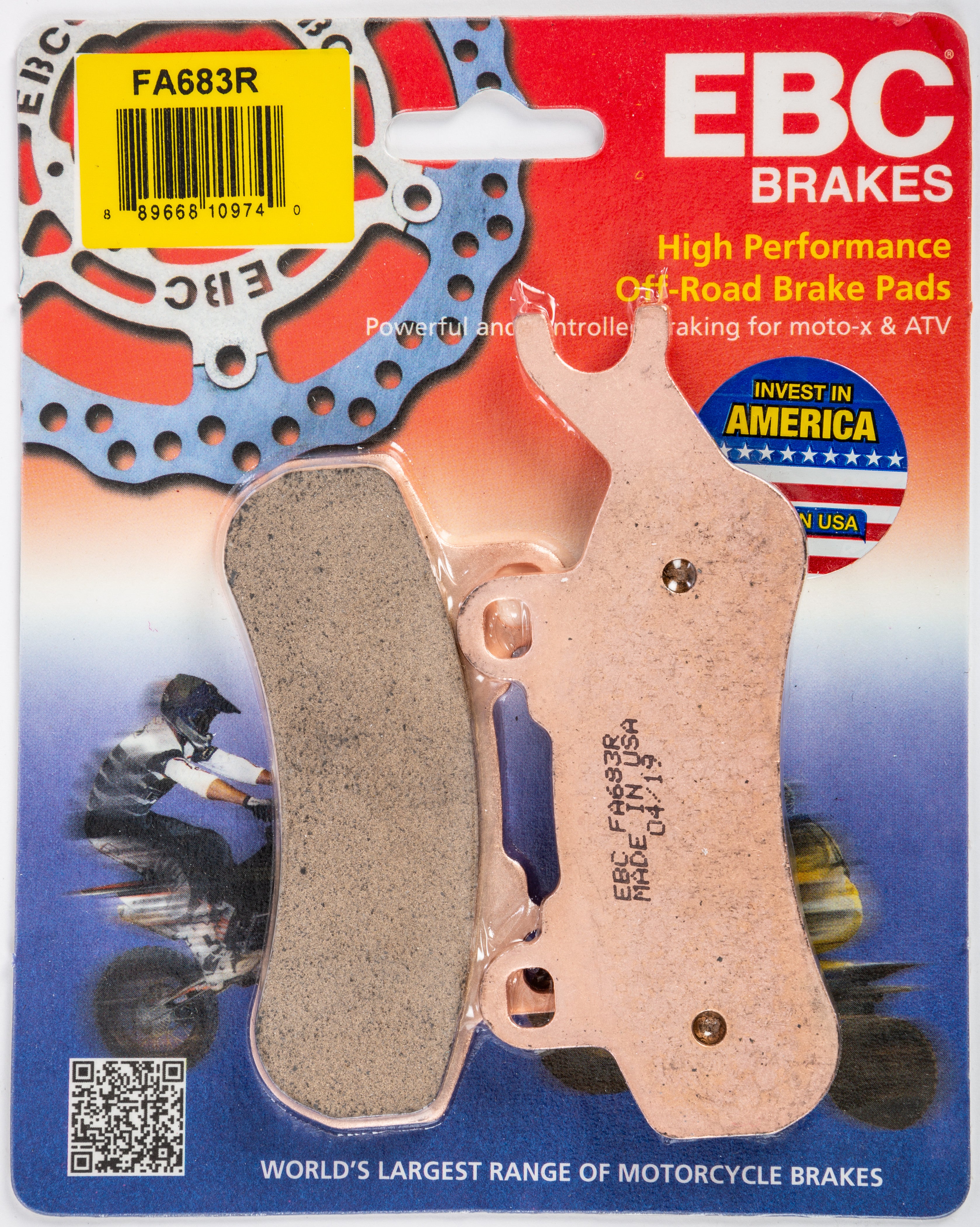 EBC 1 Pair Sintered R Series Heavy-Duty Brake Pads MPN FA683R