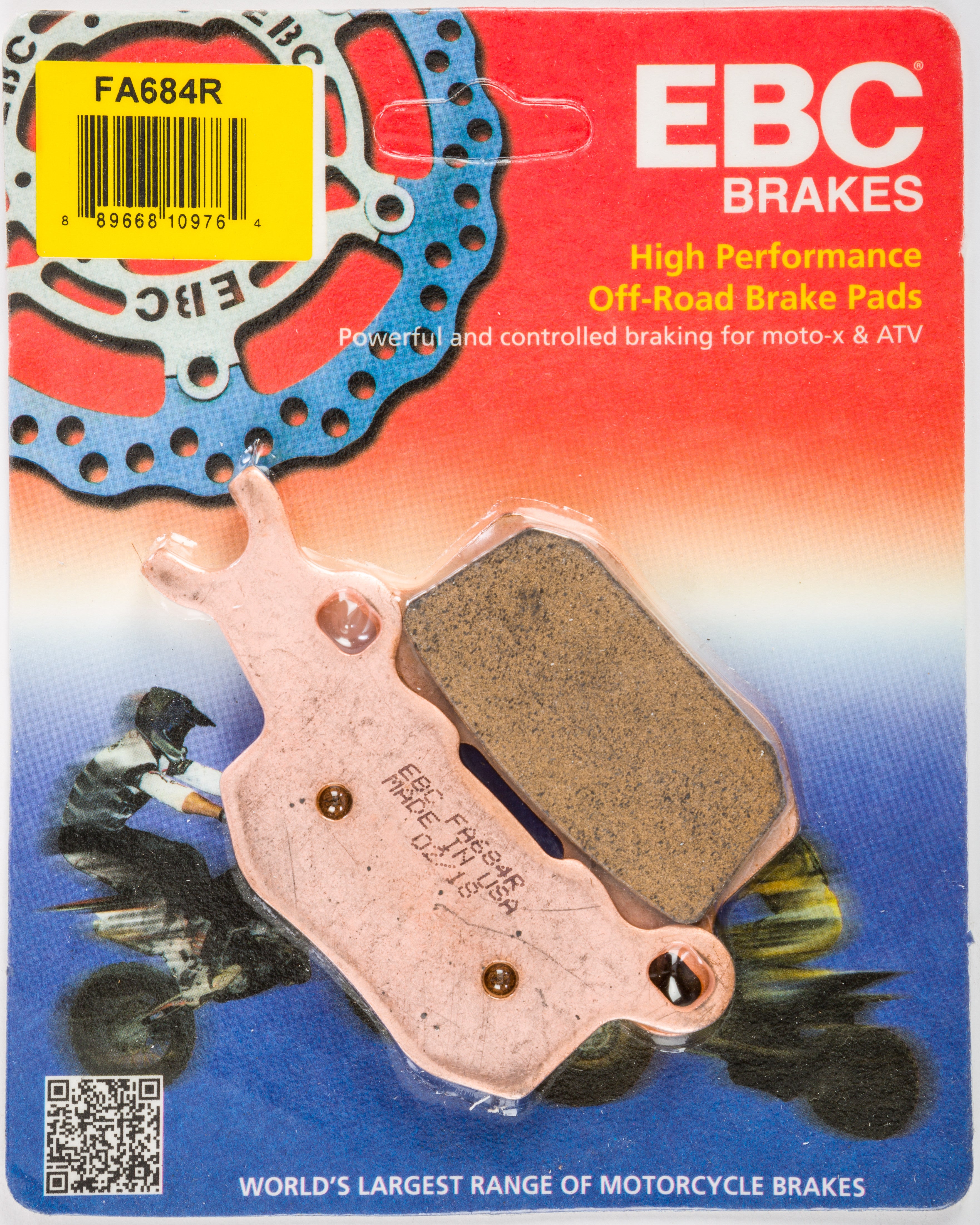 EBC 1 Pair Sintered R Series Heavy-Duty Brake Pads MPN FA684R