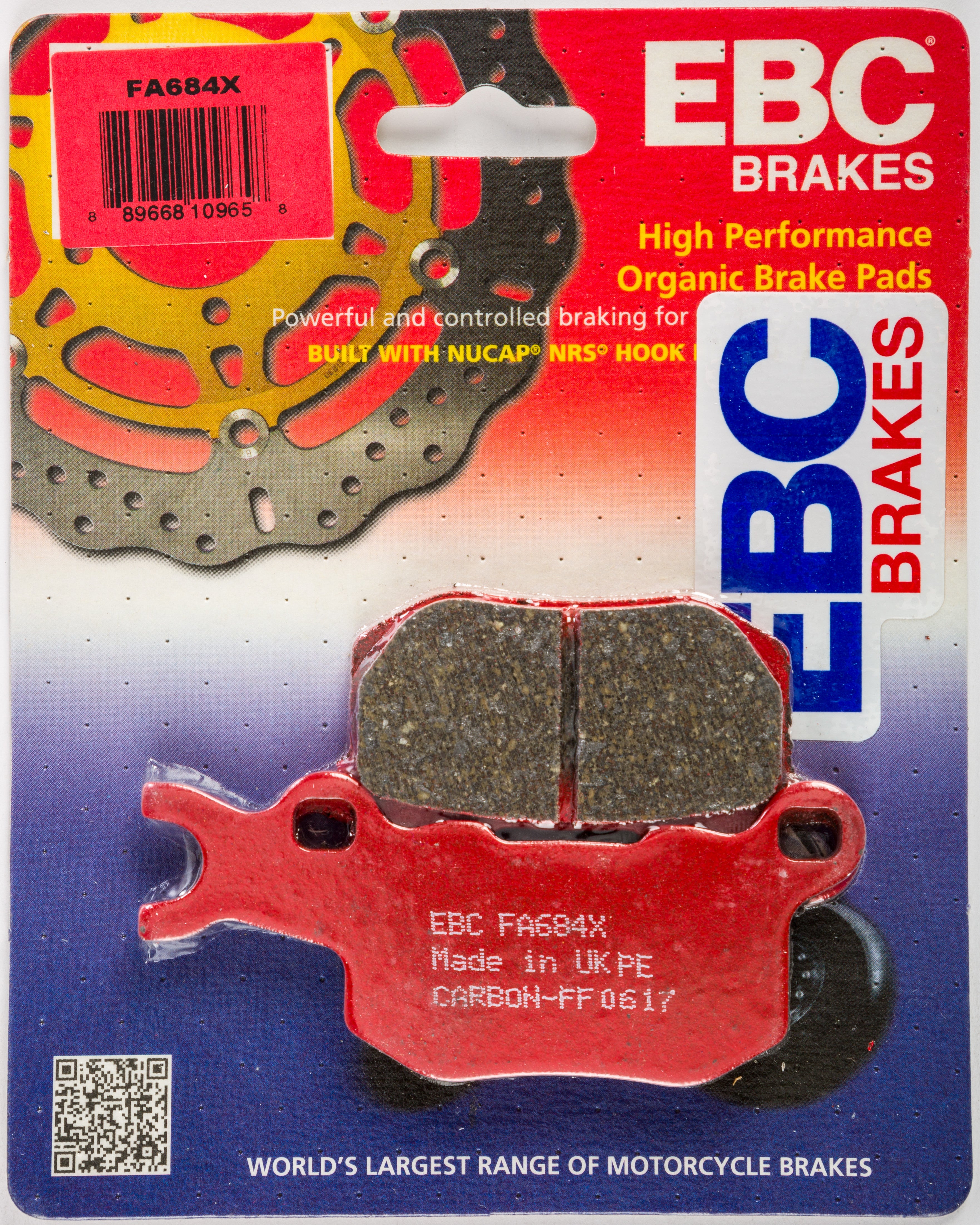 EBC 1 Pair Performance X-Series Carbon Brake Pads MPN FA684X