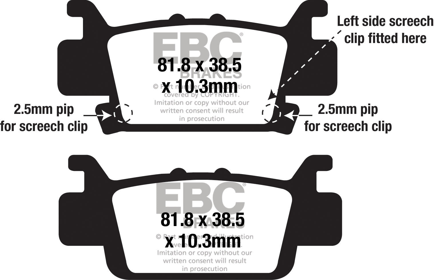 EBC 1 Pair SV Series Severe Duty Brake Pads MPN FA703SV