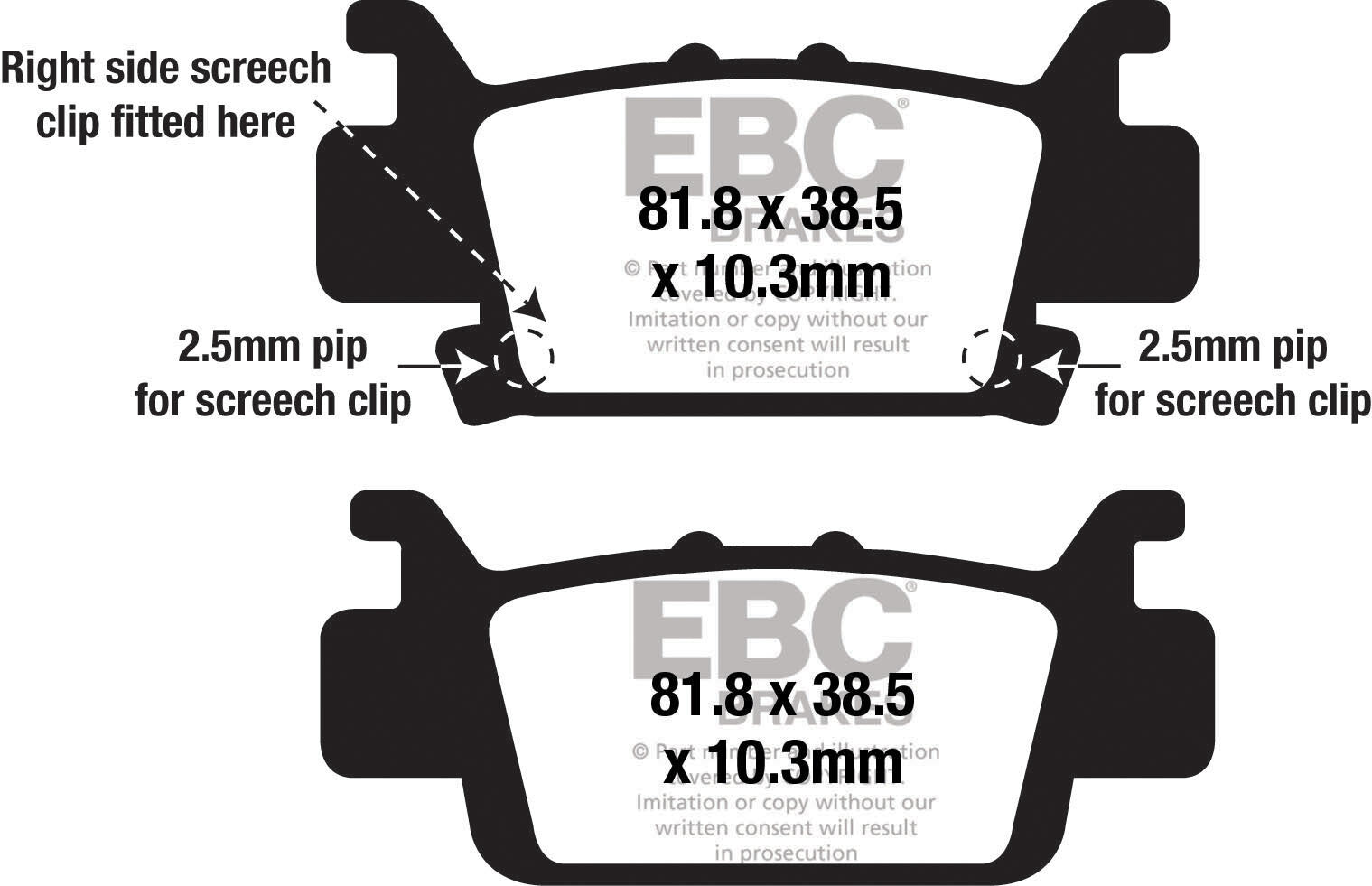 EBC 1 Pair SV Series Severe Duty Brake Pads MPN FA704SV