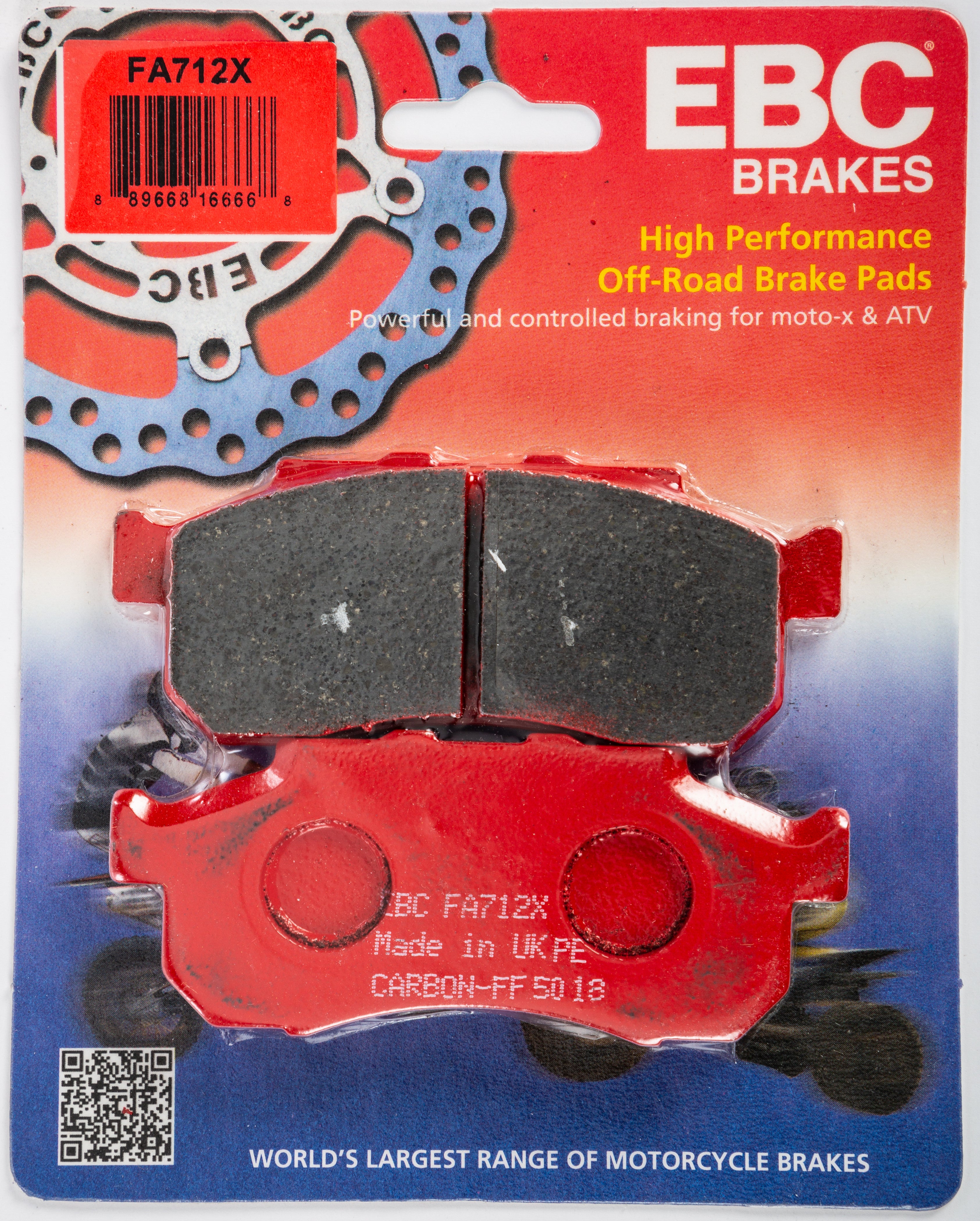 EBC 1 Pair Performance X-Series Carbon Brake Pads MPN FA712X