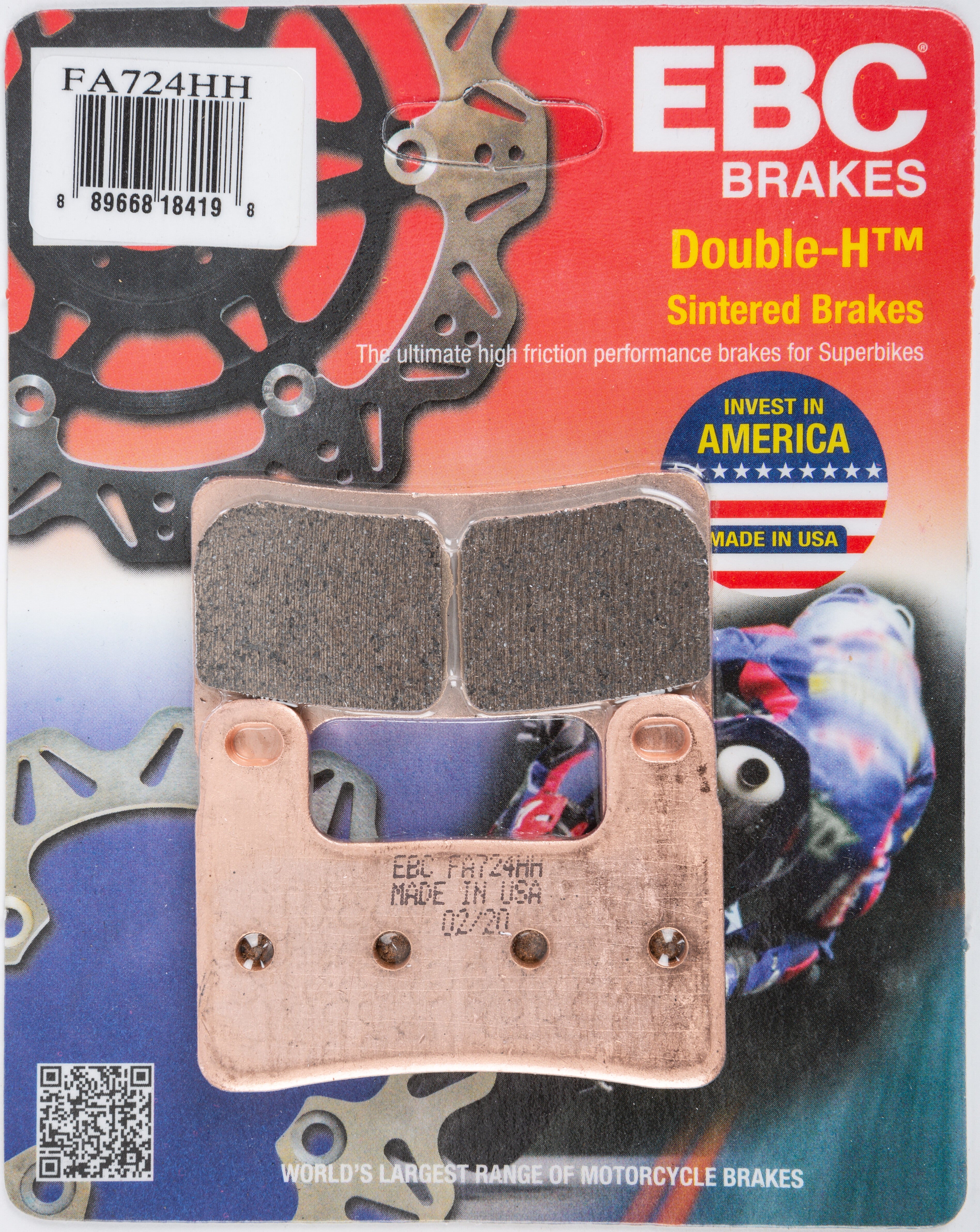 EBC 1 Pair Sintered HH Race Formula Brake Pads MPN FA724HH