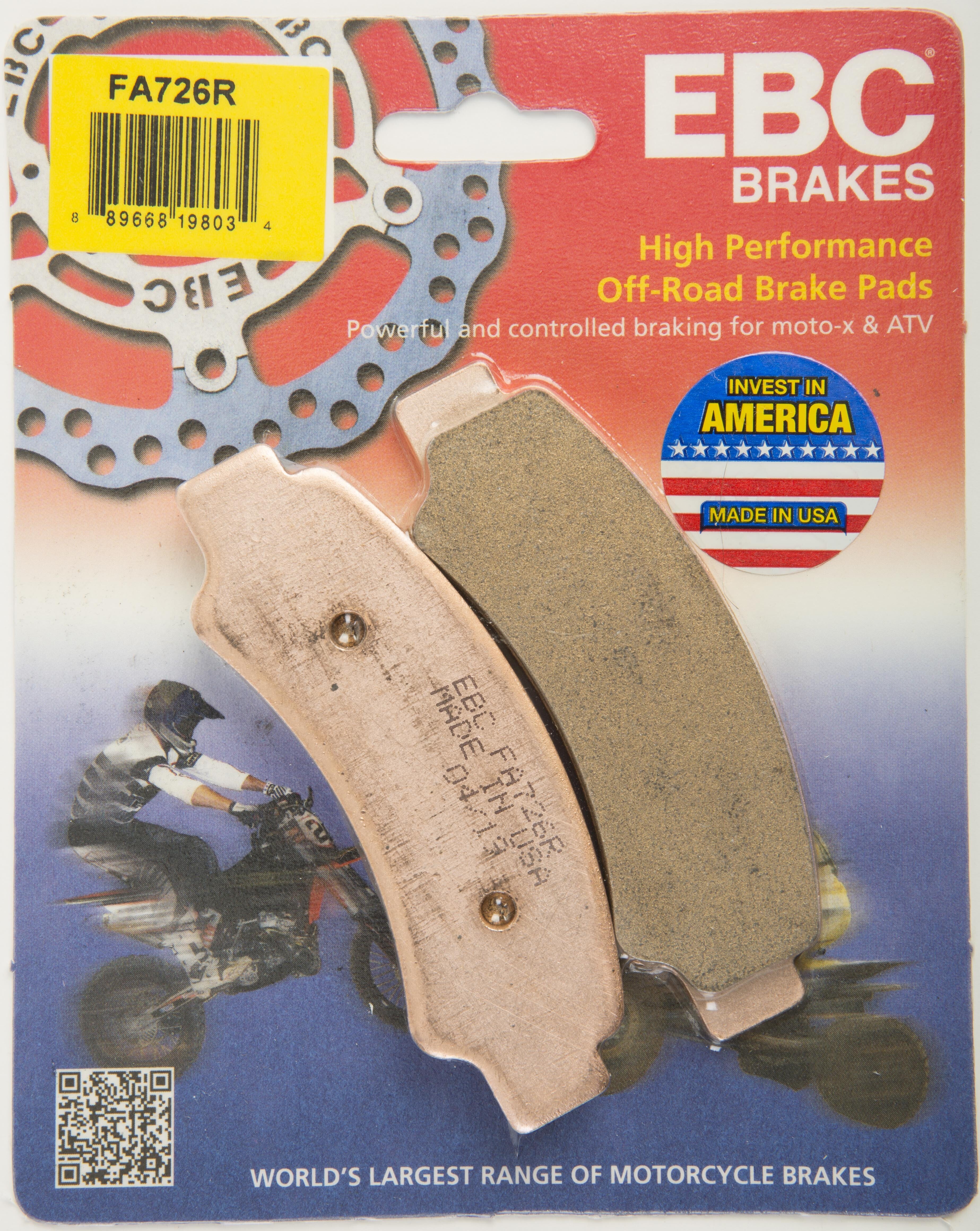 EBC 1 Pair Sintered R Series Heavy-Duty Brake Pads MPN FA726R