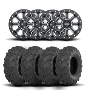 ITP Velocity Inertia 14" Matte Black Wheels And Mud Lite Tires [28x10-14]