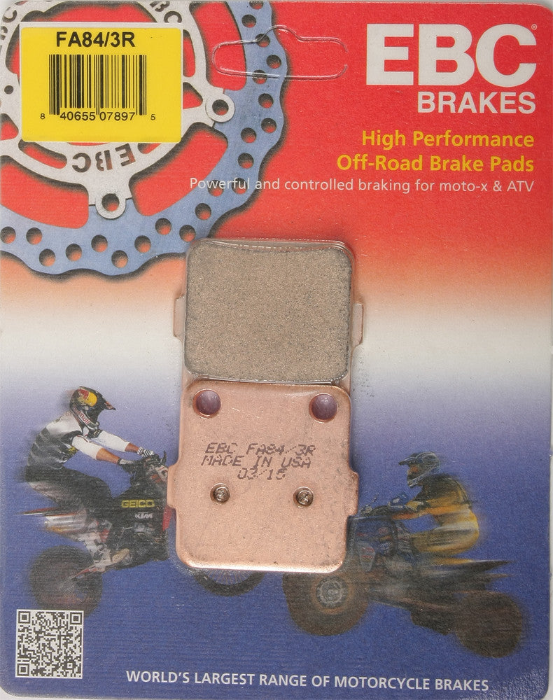 EBC 1 Pair Sintered R Series Heavy-Duty Brake Pads MPN FA84/3R