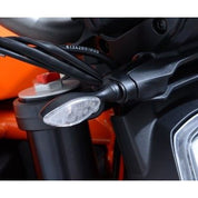 R&G Racing Black Front Indicator Adapter Kit For 2014-2023 KTM 1290 Super Duke R