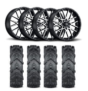ITP Hurricane 18" Machined Black Wheels And Cryptid Tires [36x10-18]