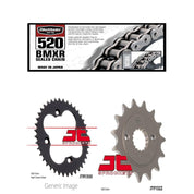 520 BMXR Chain, Front & Rear Sprocket Kit for HONDA TRX400EX FourTrax 1999-2000