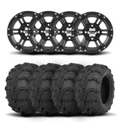 ITP SS212 14" Matte Black Wheels And Mud Lite Tires [27x12-14]