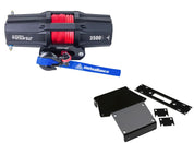 Viper V2 ATV Winch Kit 3500 lb Standard Spool With 40 Feet Red Synthetic Rope With Mount For Honda Rancher 350/450 2004-2007