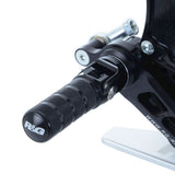 R&G Racing Black Adjustable Rearsets Folding Foot Peg Set FF0001BK