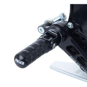 R&G Racing Black Adjustable Rearsets Folding Foot Peg Set FF0001BK