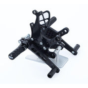 R&G Racing Black Adjustable Rearsets Folding Foot Peg Set FF0001BK