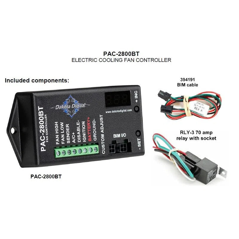 Dakota Digital PAC-2800BT Electronic Fan Controller 70 Amp with Bluetooth Control