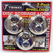 Shielded Disc Locks Pack Of 3keyed Alike By Trimax'