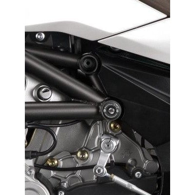 R&G Racing Black Lower Trellis Frame Plug For 2013-2016 MV Agusta Brutale 675