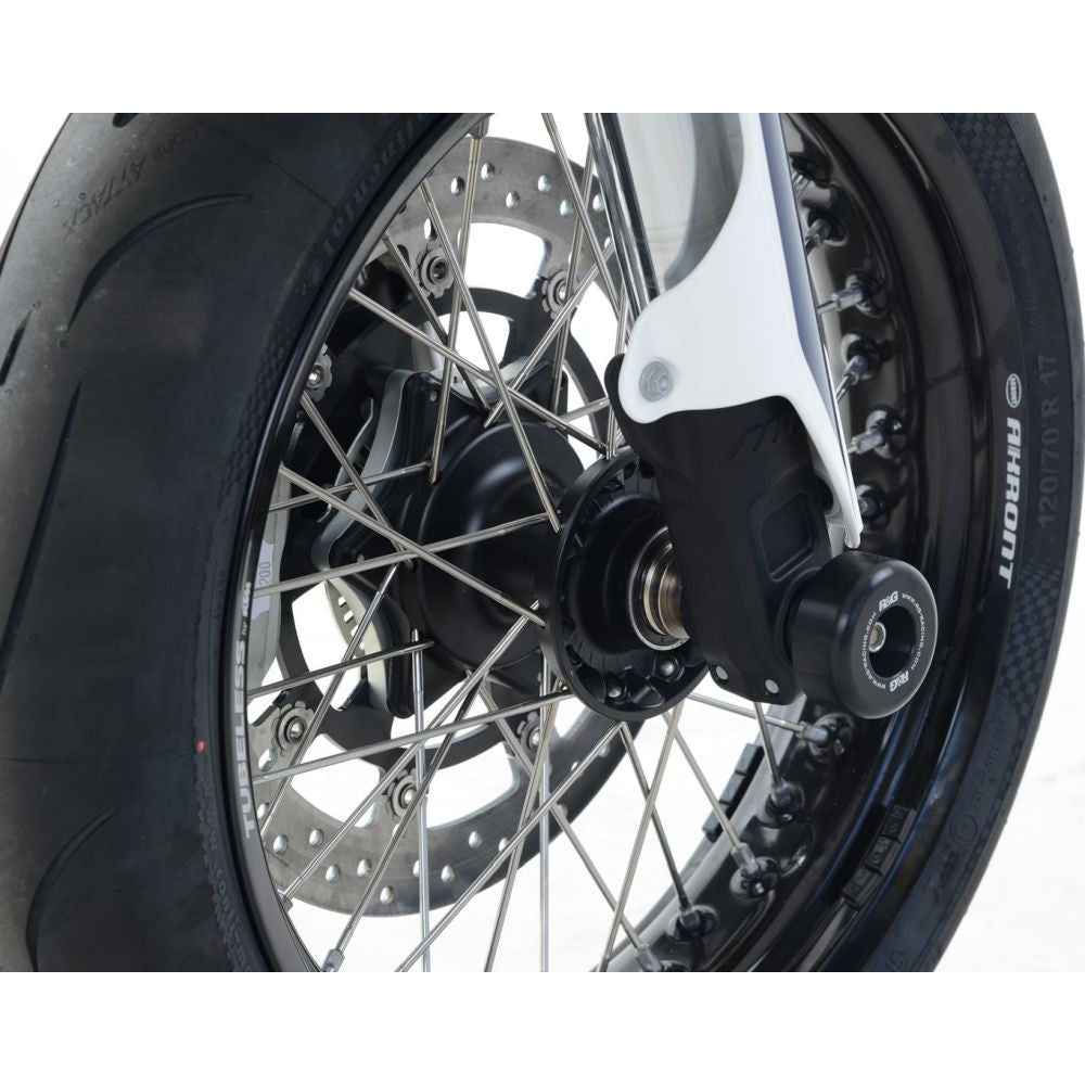 R&G Racing Black Fork Protectors For 2016-2024 Husqvarna 701 Supermoto FP0187BK