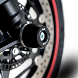 Protectores de horquilla R&G Racing negros para Aprilia RS457 2024-2025 FP0292BK