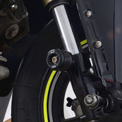 R&G Racing Black Front Spindle Sliders For 2018-2022 Honda FMX650 FSS0003BK