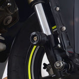 R&G Racing Black Front Spindle Sliders For 2018-2022 Honda FMX650 FSS0003BK