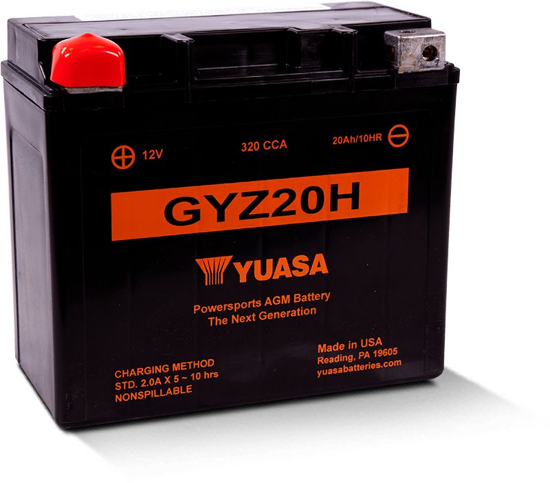 Yuasa Maintenance Free GYZ20H 12 Volt Battery YUAM72RGH